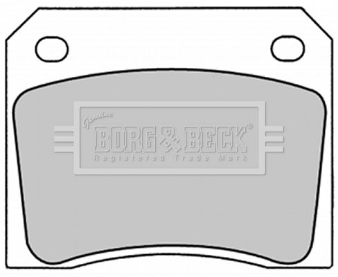 BORG & BECK Комплект тормозных колодок, дисковый тормоз BBP1281